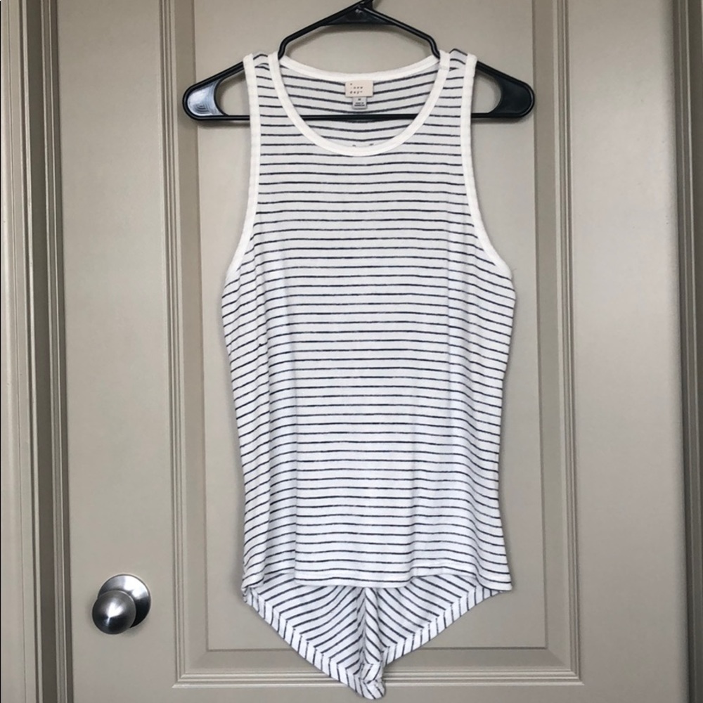 A New Day striped knot-back tank top - Medium